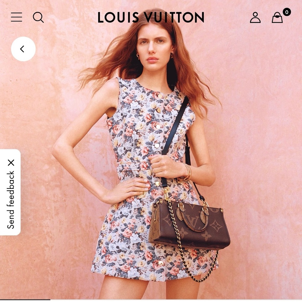 Louis Vuitton Brown Crossbody Bag with Gold Accents